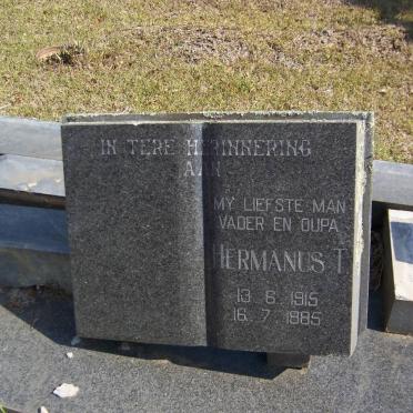 ? Hermanus T. 1915-1985