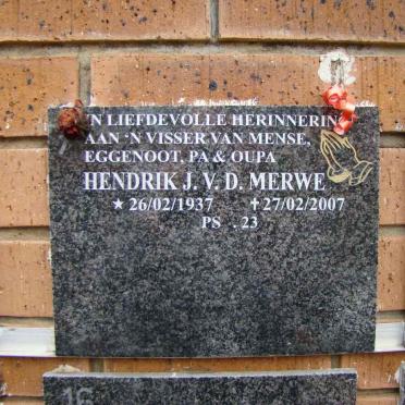 MERWE Hendrik J., van der 1937-2007