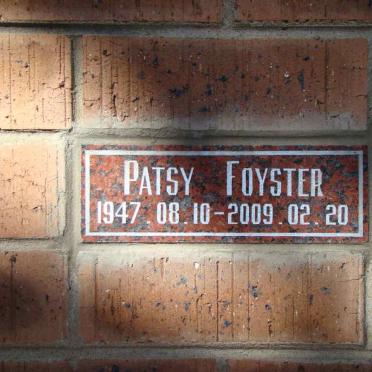 FOYSTER Patsy 1947-2009