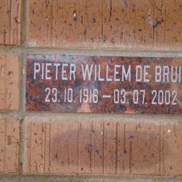 BRUIN Pieter Willem, de 1916-2002