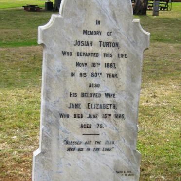 TURTON Josiah -1887 &amp; Jane Elizabeth -1889