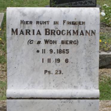 BROCKMANN Maria nee WOHLBERG 1865-1946