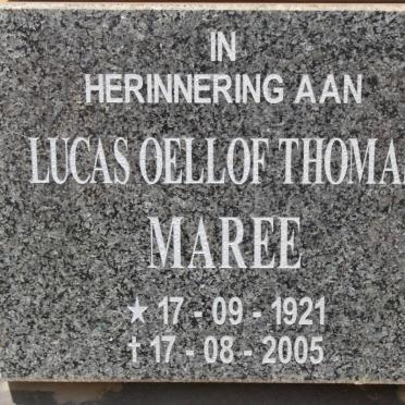 MAREE Lucas Oellof Thomas 1921-2005