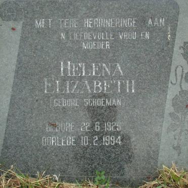 ? Helena Elizabeth nee SCHOEMAN 1925-1994