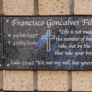 FILIPE Francisco Goncalves 1957-2009