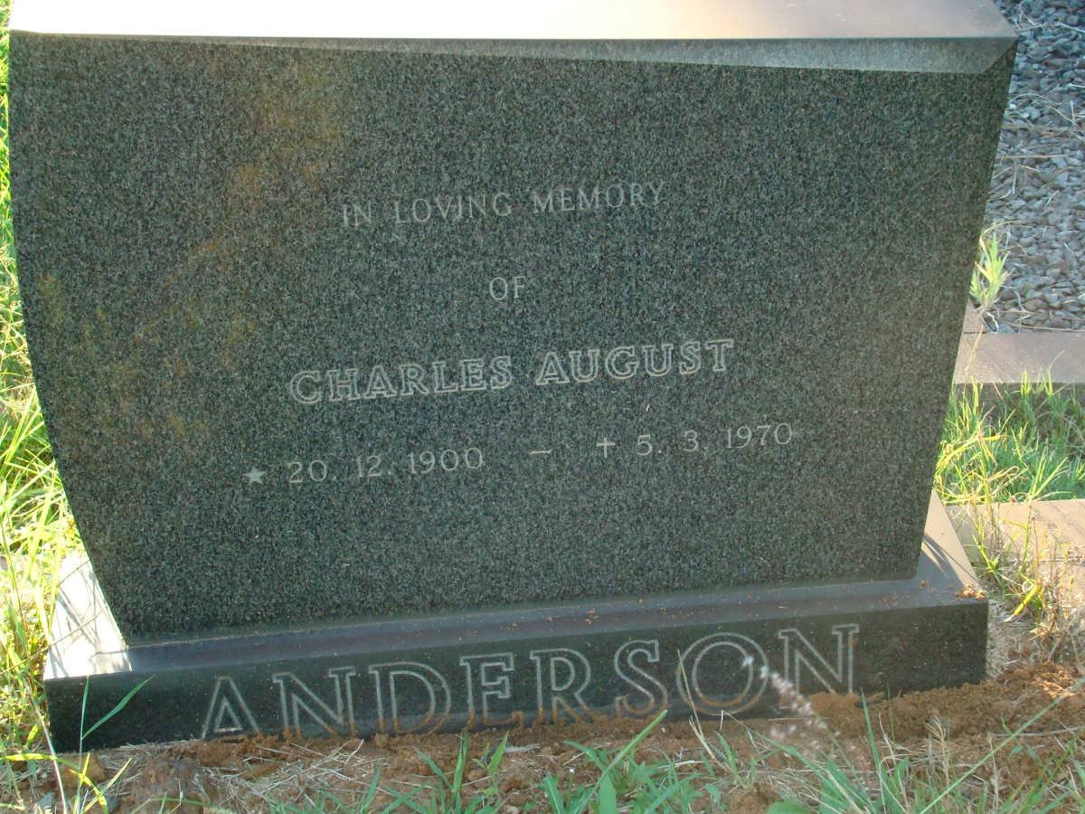 ANDERSON Charles August 1900-1970