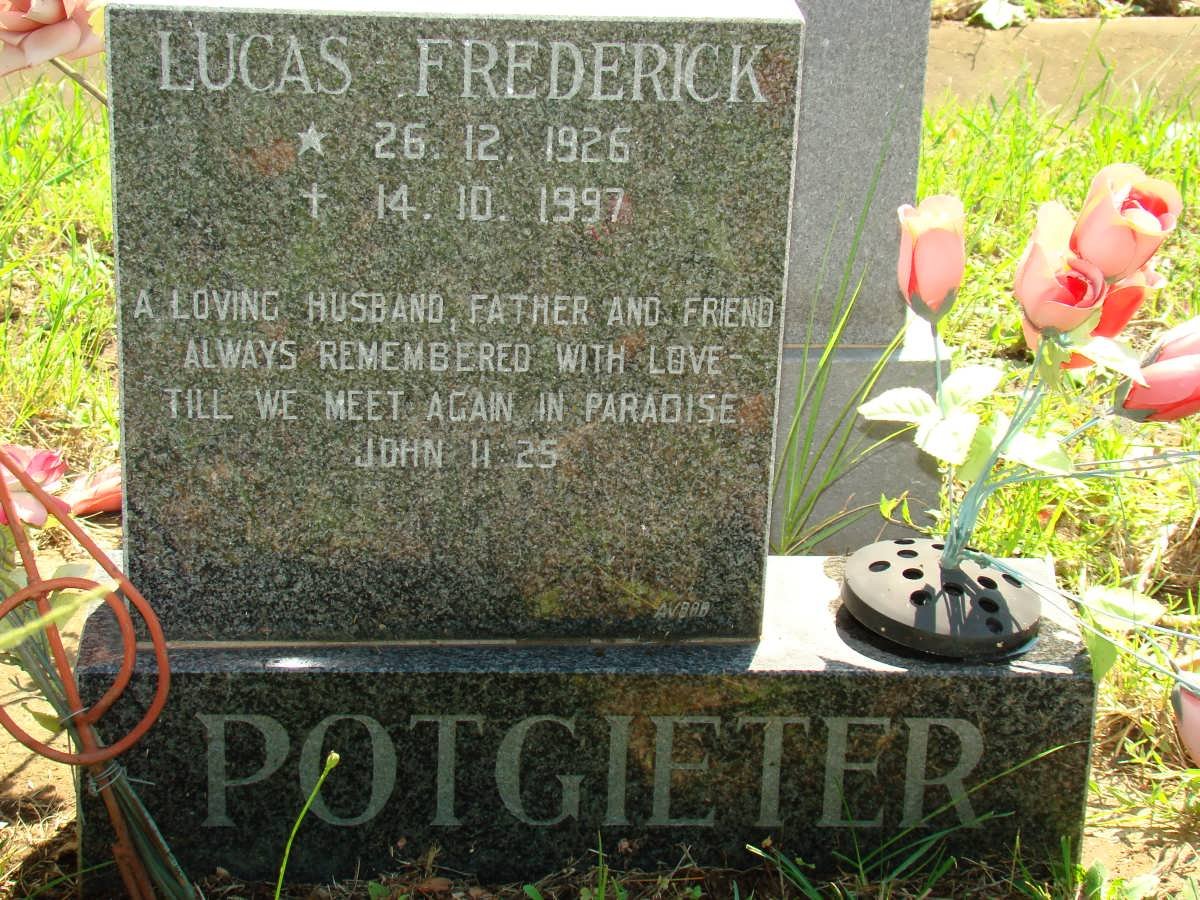 POTGIETER Lucas Frederick 1926-1997