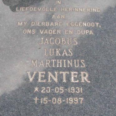 VENTER Jacobus Lukas Marthinus 1931-1997