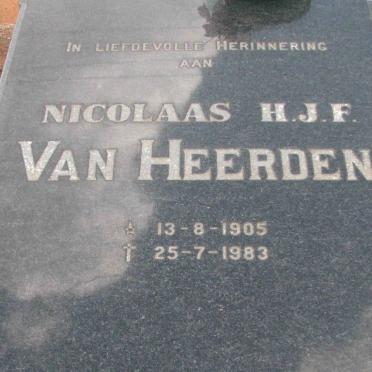HEERDEN Nicolaas H.J.F., 1905-1983