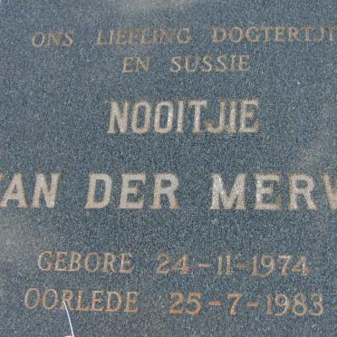 MERWE Nooitjie, van der 1974-1983