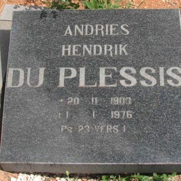 PLESSIS Andries Hendrik, du 1903-1976