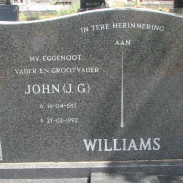 WILLIAMS John J.G. 1917-1992