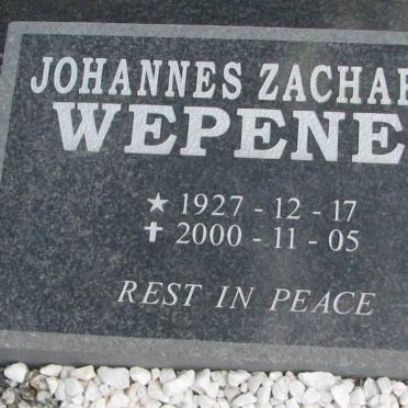 WEPENER Johannes Zacharias 1927-2000