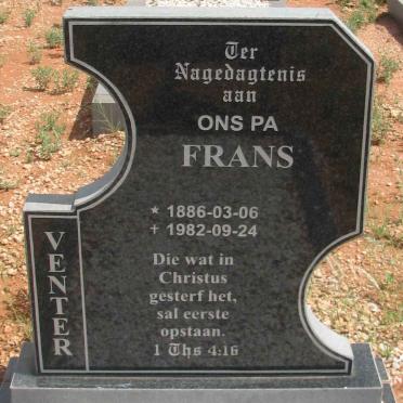 VENTER Frans 1886-1982