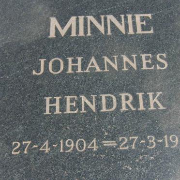 MINNIE Johannes Hendrik 1904-1980