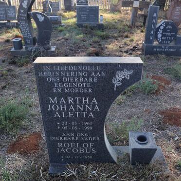 ? Roelof Jacobus 1958- & Martha Johanna Aletta 1961-1999