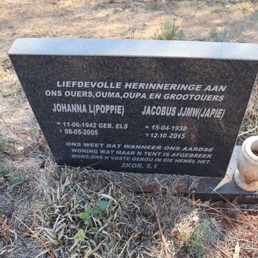 ? Jacobus J.J.M.W. 1938-2015 & Johanna L. ELS 1942-2005 