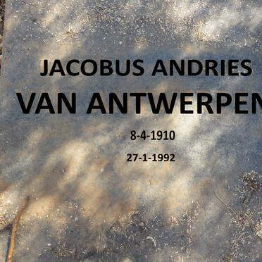 ANTWERPEN Jacobus Andries, van 1910-1992
