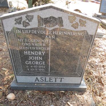 ASLETT Hendry John George 1952-1991