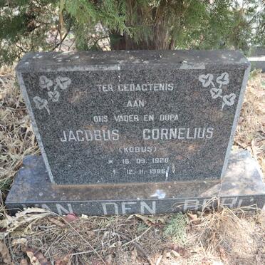 BERG Jacobus Cornelius, van den 1928-1986