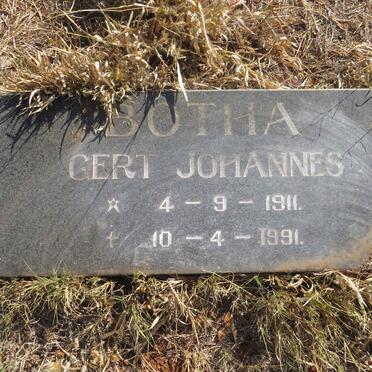 BOTHA Gert Johannes 1911-1991
