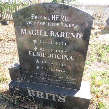 BRITS Magiel Barend 1921-1997 & Elsie Jocina 1924-2010