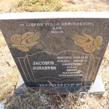 BOSHOFF Jacobus Johannes 1924-2007