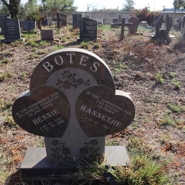BOTES Hennie 1957-2000 & Hannetjie 1960-
