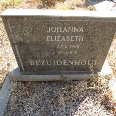 BEZUIDENHOUT Johanna Elizabeth 1905-1991
