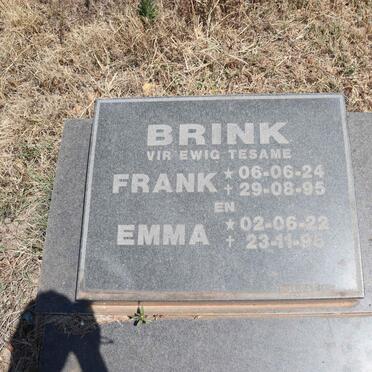 BRINK Frank 1924-1995 & Emma 1922-1995
