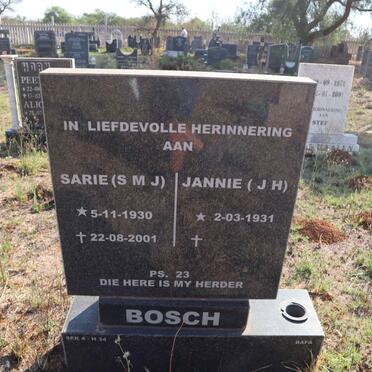 BOSCH J.H. 1931- & S.M.J. 1930-2001