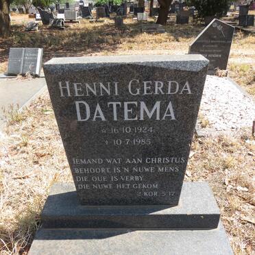 DATEMA Henni Gerda 1924-1985