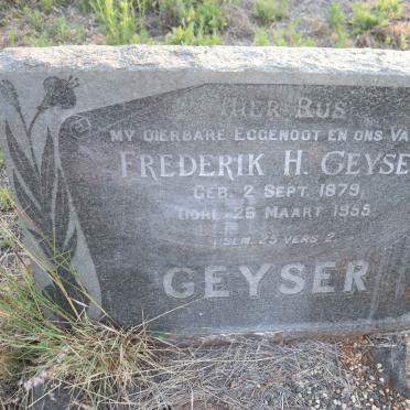GEYSER Frederik H. 1879-1955