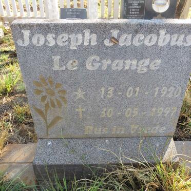 GRANGE Joseph Jacobus, le 1920-1999