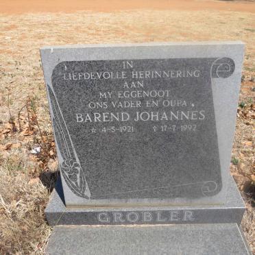 GROBLER Barend Johannes 1921-1992