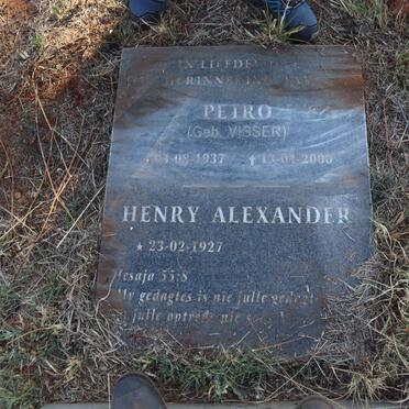 GREGAN Henry Alexander 1927- & Petro VISSER 1937-2000_2