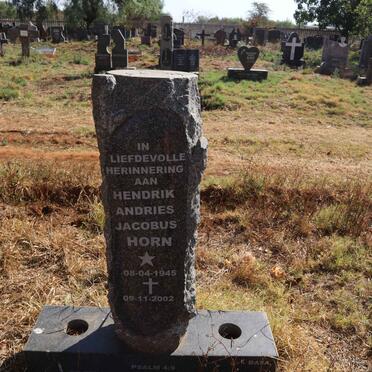 HORN Hendrik Andries Jacobus 1945-2002
