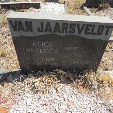 JAARSVELDT Alice Rebecca, van 1915-1985