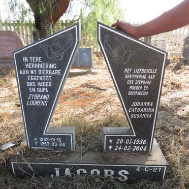 JACOBS Zybrand Lourens 1933-1997 & Johanna Catharina Susanna 1936-2004