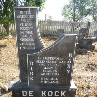 KOCK Dirk, de 1919-1997 & Baby 1921-2001