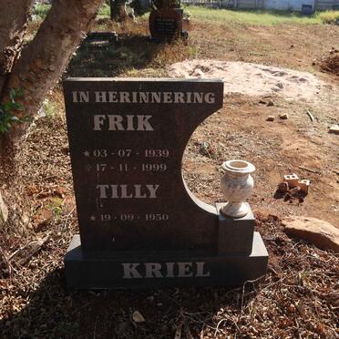 KRIEL Frik 1939-1999 & Tilly 1950-