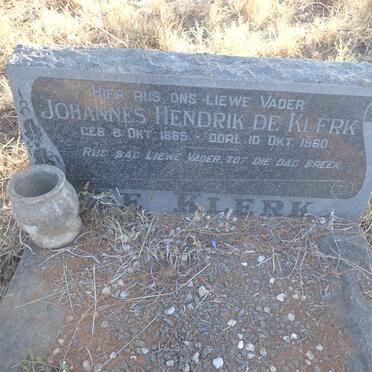 KLERK Johannes Hendrik, de 1885-1960