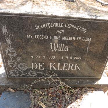 KLERK Willa, de 1909-1989