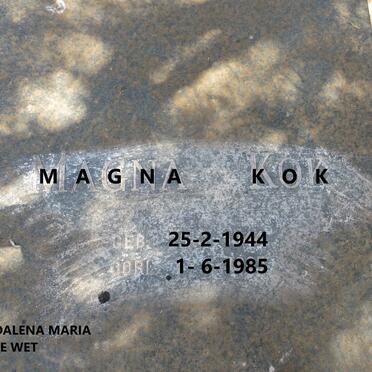 KOK Magdalena Maria nee DE WET 1944-1985