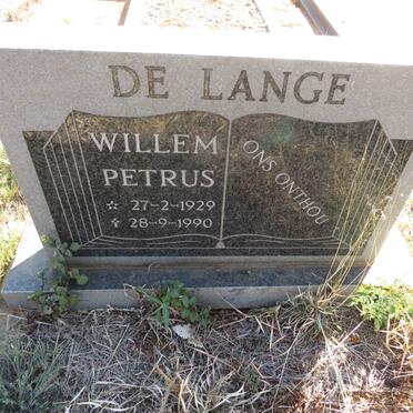 LANGE Willem Petrus, de 1929-1990