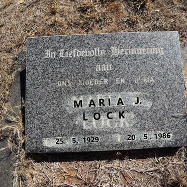 LOCK Maria J. 1929-1986