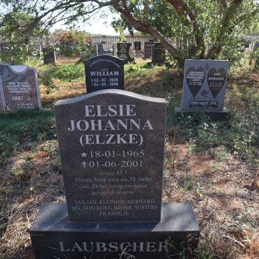 LAUBSCHER Elsie Johanna nee ELZKE 1965-2001