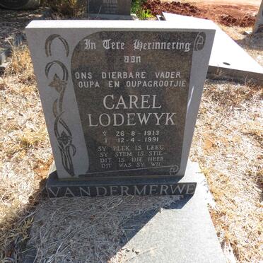 MERWE Carel Lodewyk, van der 1913-1991