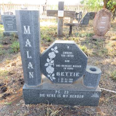 MALAN Bettie 1935-1998