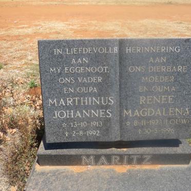 MARITZ Marthinus Johannes 1913-1992 & Renee Magdalena LOUW 1923-1996